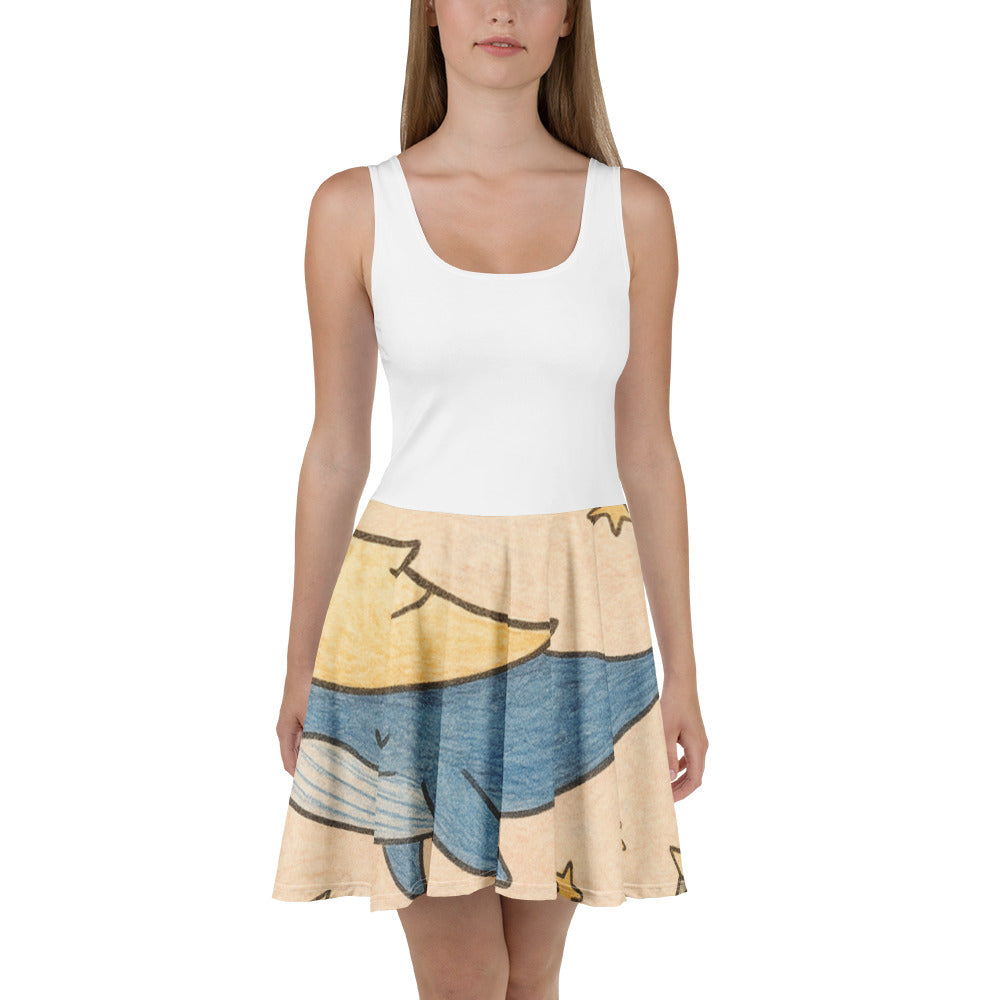 Moonlight Whale Over Pastel City - View 1