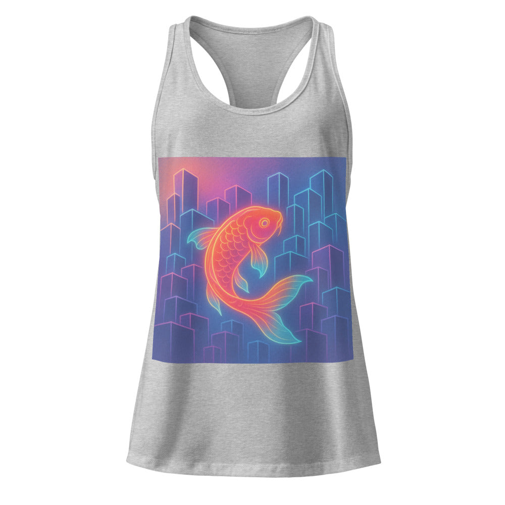 Neon Koi City Drift - Heather Gray