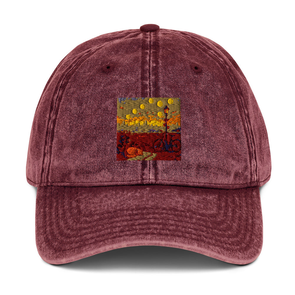 Moonlit Rooftop Reverie - Maroon