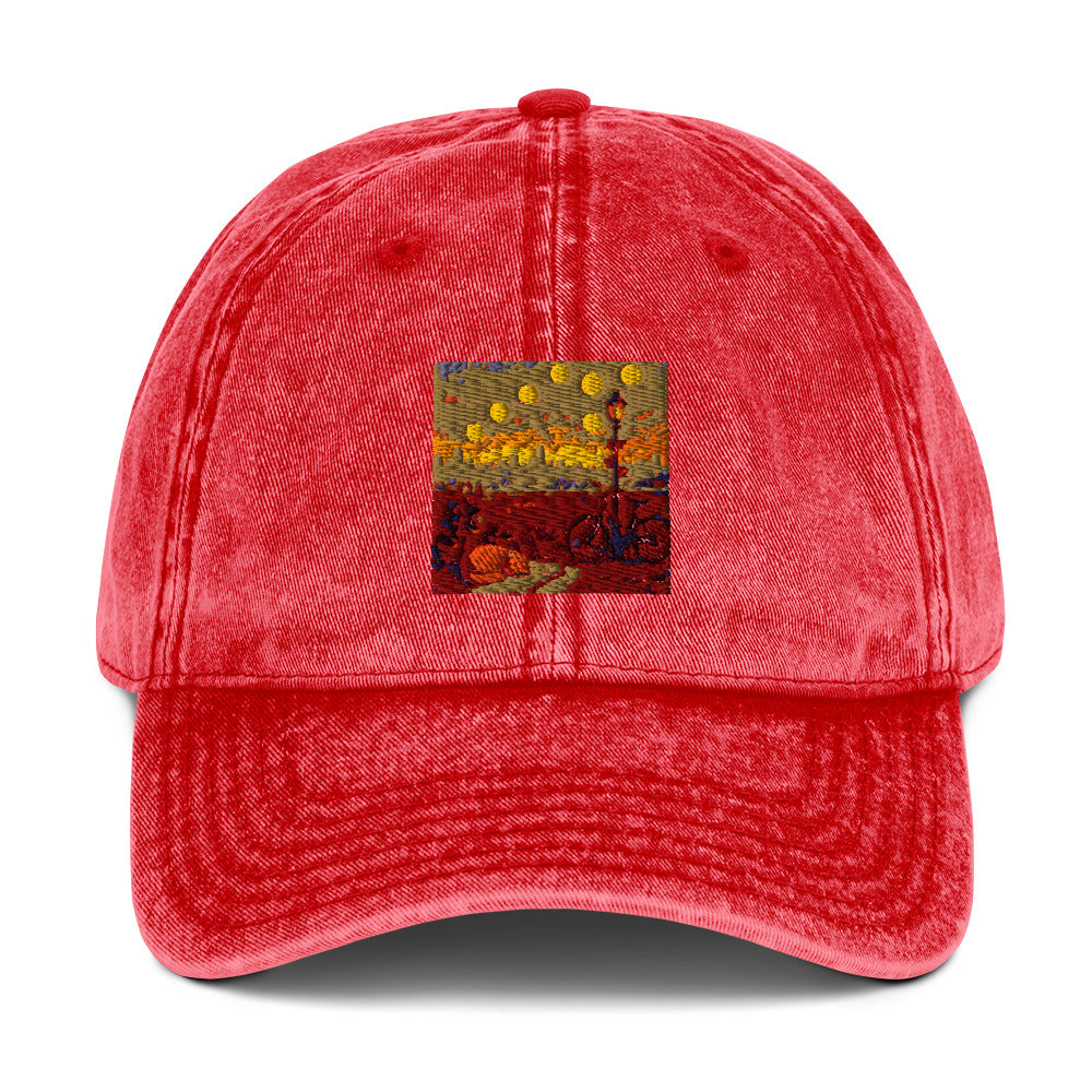 Moonlit Rooftop Reverie - Red