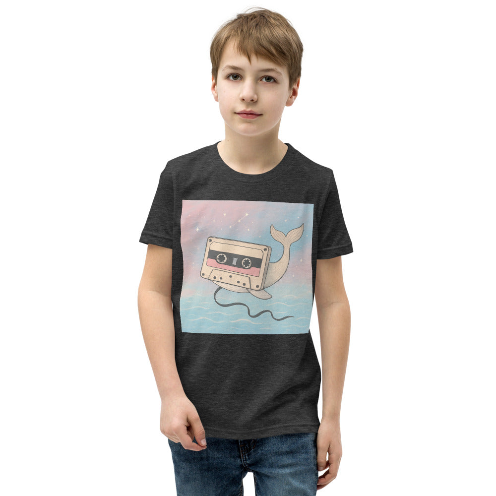 Celestial Cassette Whale - Dark Grey Heather