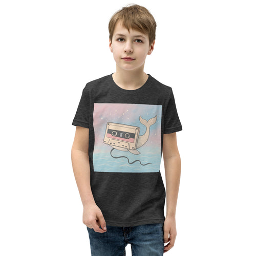 Celestial Cassette Whale - Dark Grey Heather