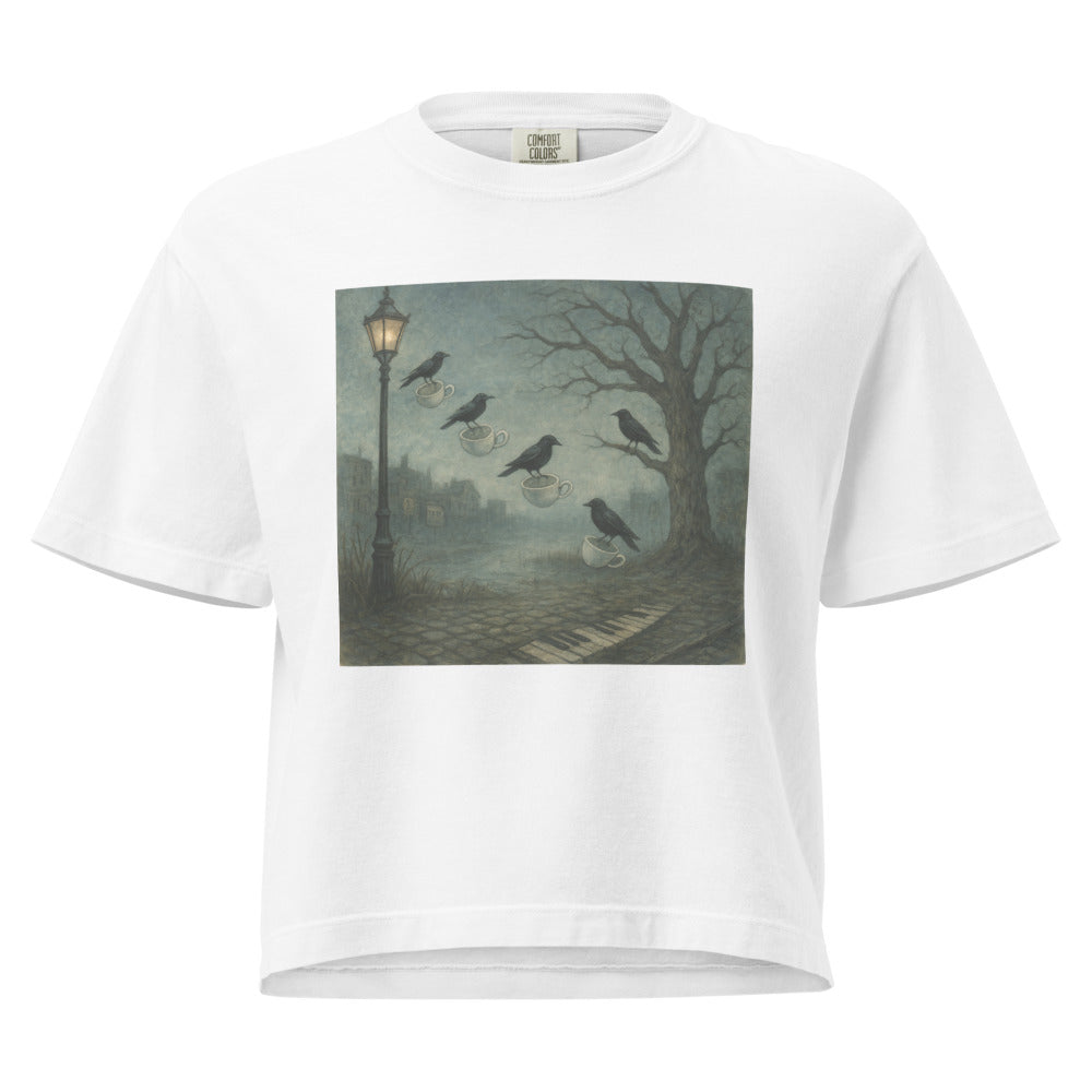 Teacup Crows at Dusk - White