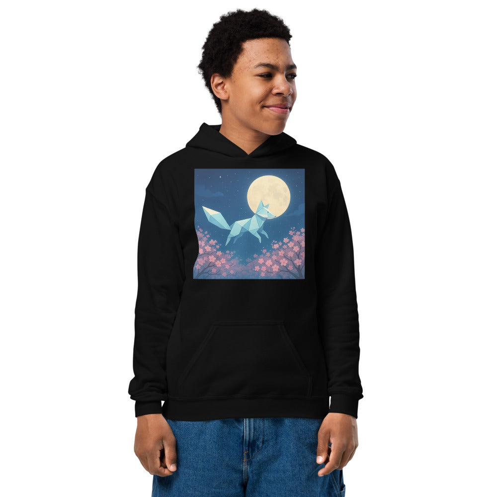 Moonlit Origami Fox - Black