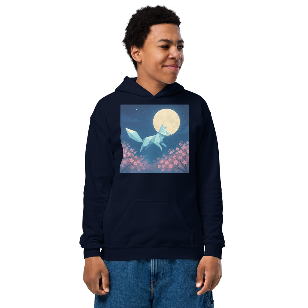 Moonlit Origami Fox - Navy