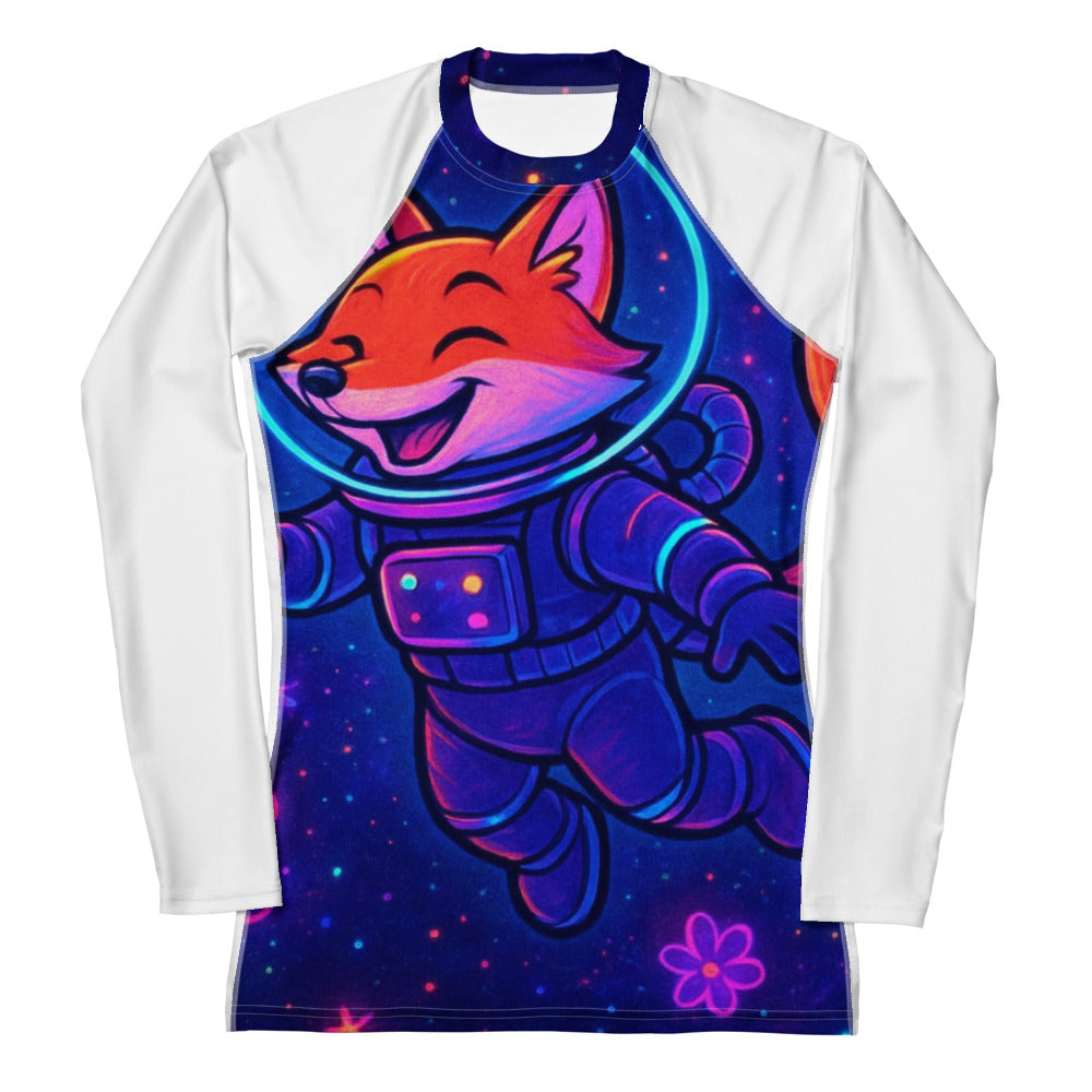 Neon Bloom Space Fox - White