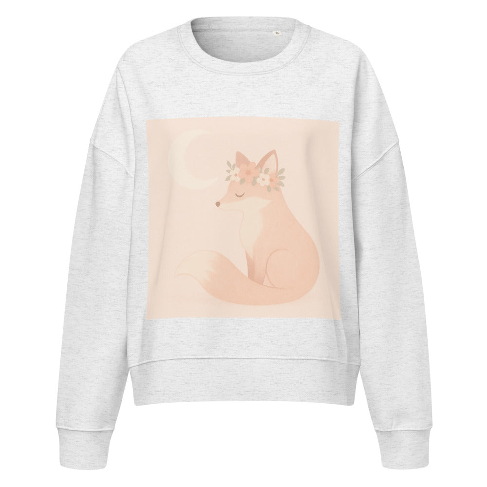 Moonlit Fox in Bloom - Cool Heather Grey
