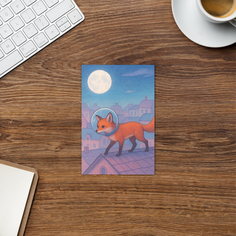 Moonlit Rooftop Fox - View 2