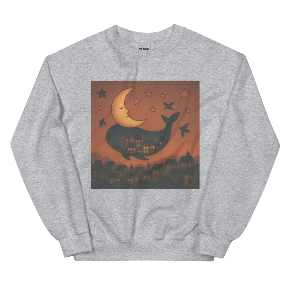 Moonlit Whale Village - Sport Grey