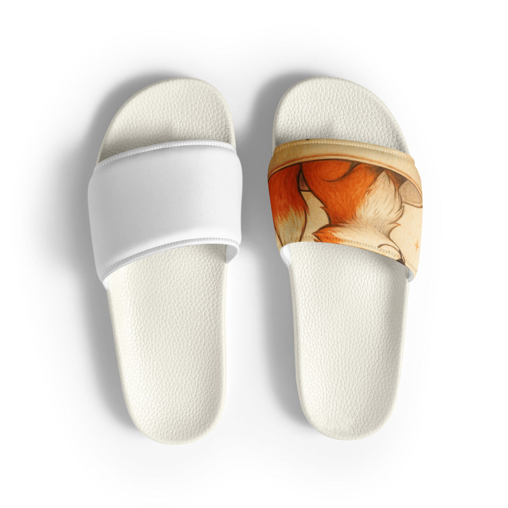 Teacup Fox and Origami Cranes - White