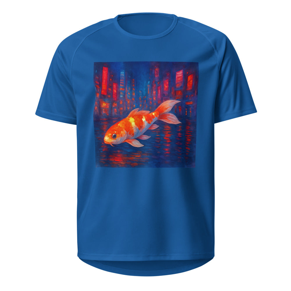 Radiant Neon Koi - Royal Blue