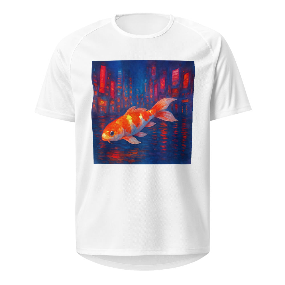Radiant Neon Koi - White