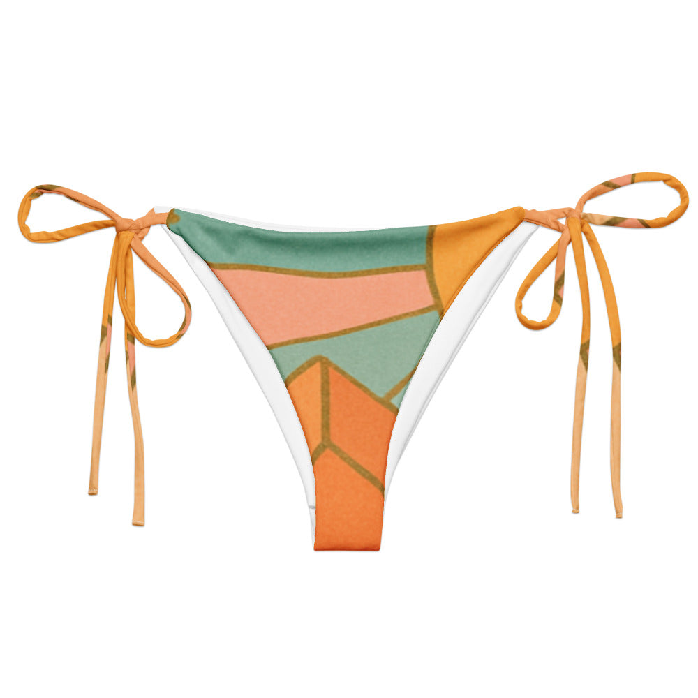 Golden Hour Geometric Peaks - White