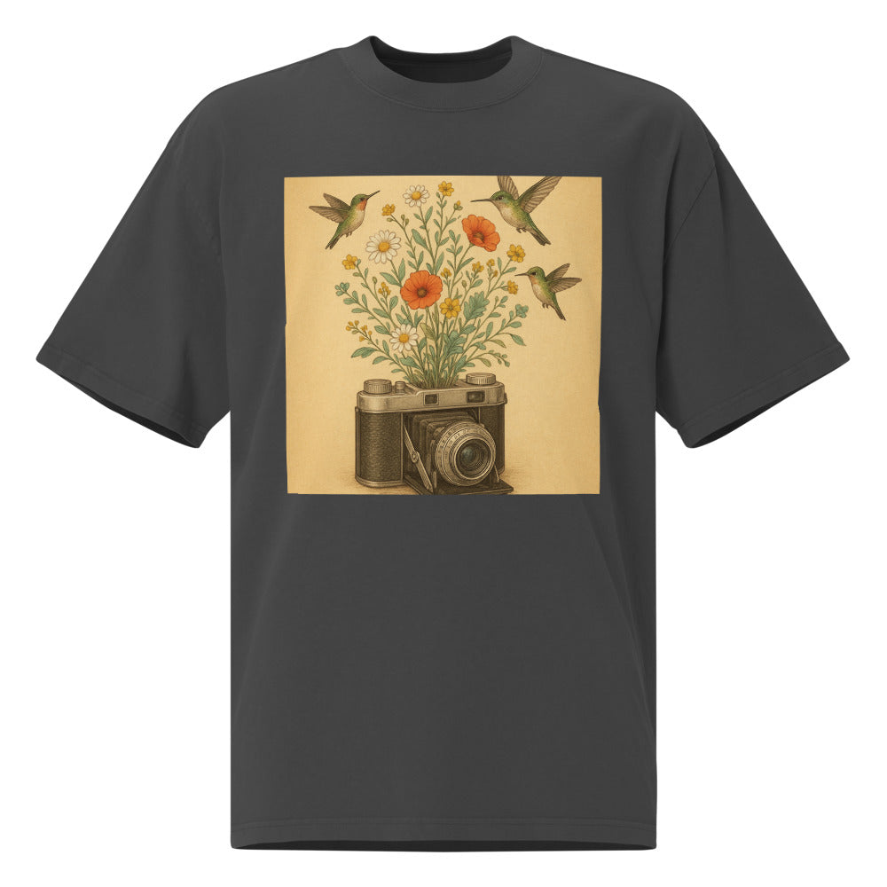 Vintage Lens Wildflower Bouquet - Faded Black