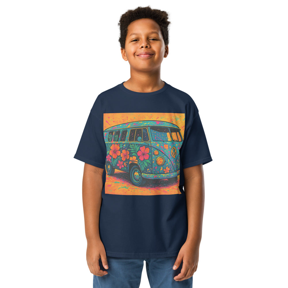 Psychedelic Hibiscus Surf Van - Navy