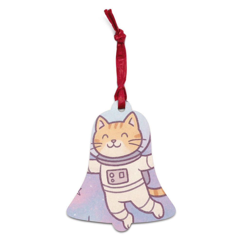 Pastel Paws in Orbit - Wood