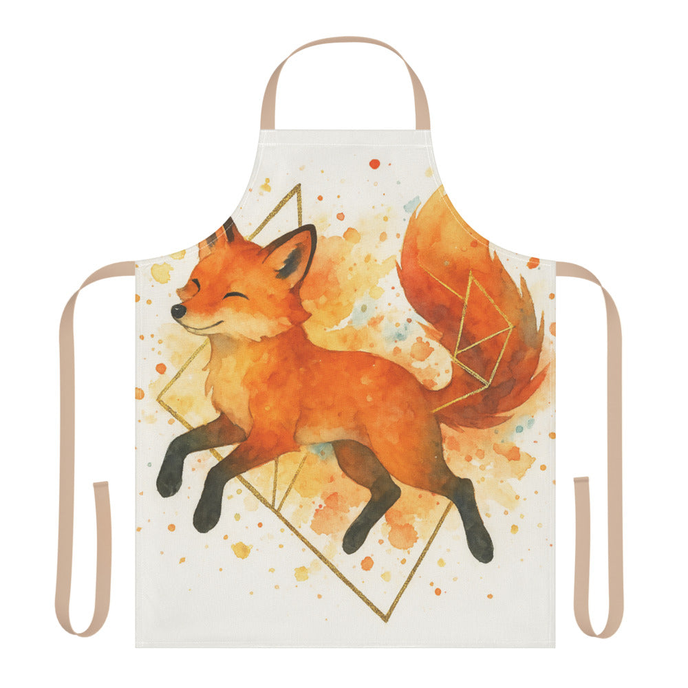 Gilded Watercolor Fox - Beige