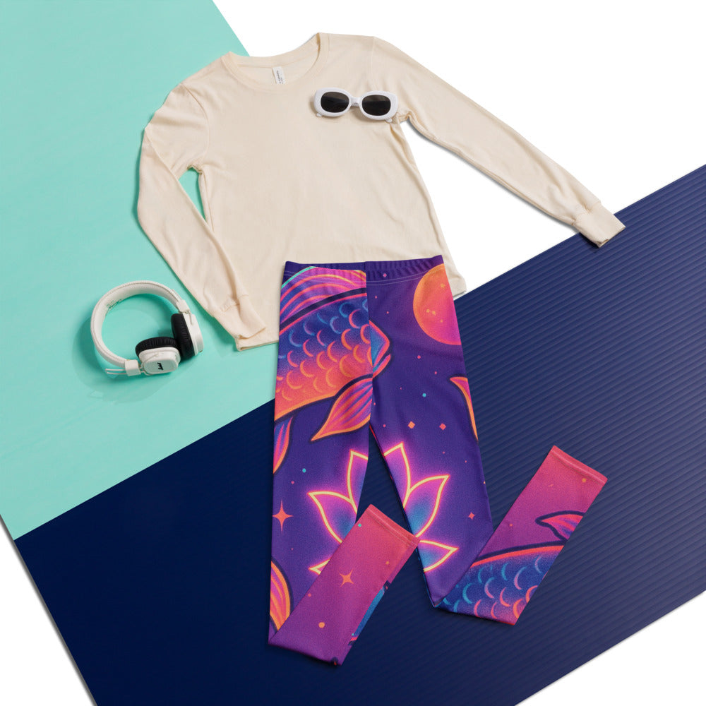 Cosmic Neon Koi Lotus - View 1