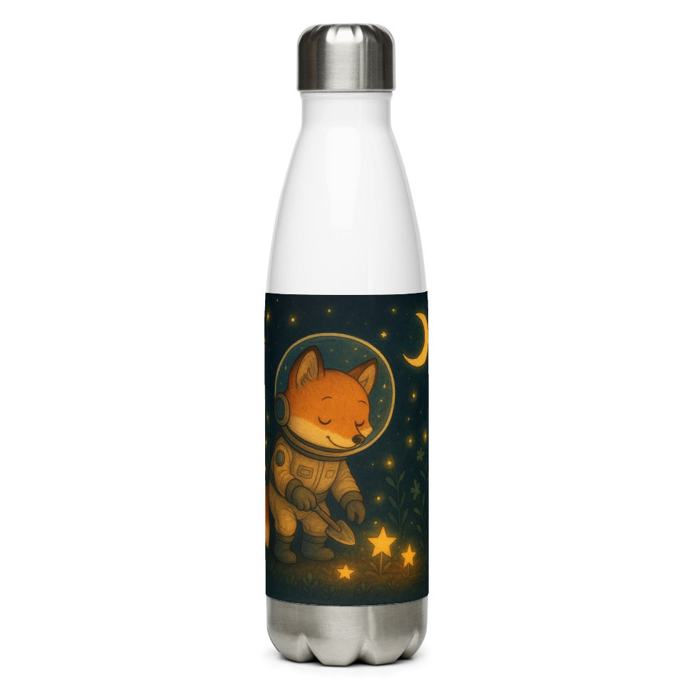 Moonlit Fox and Fireflies - White