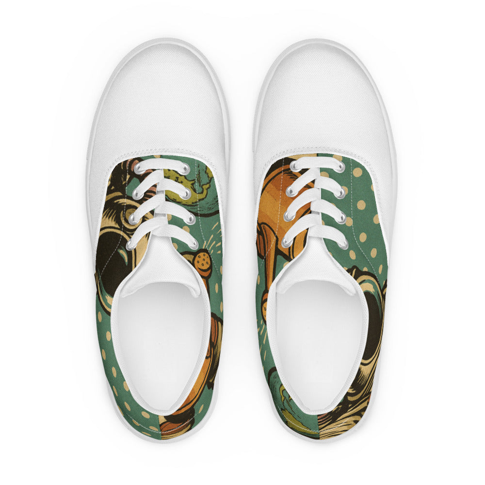 Retro Astronaut Watering Planet - White