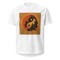 Golden Sunset Koi Embrace - White