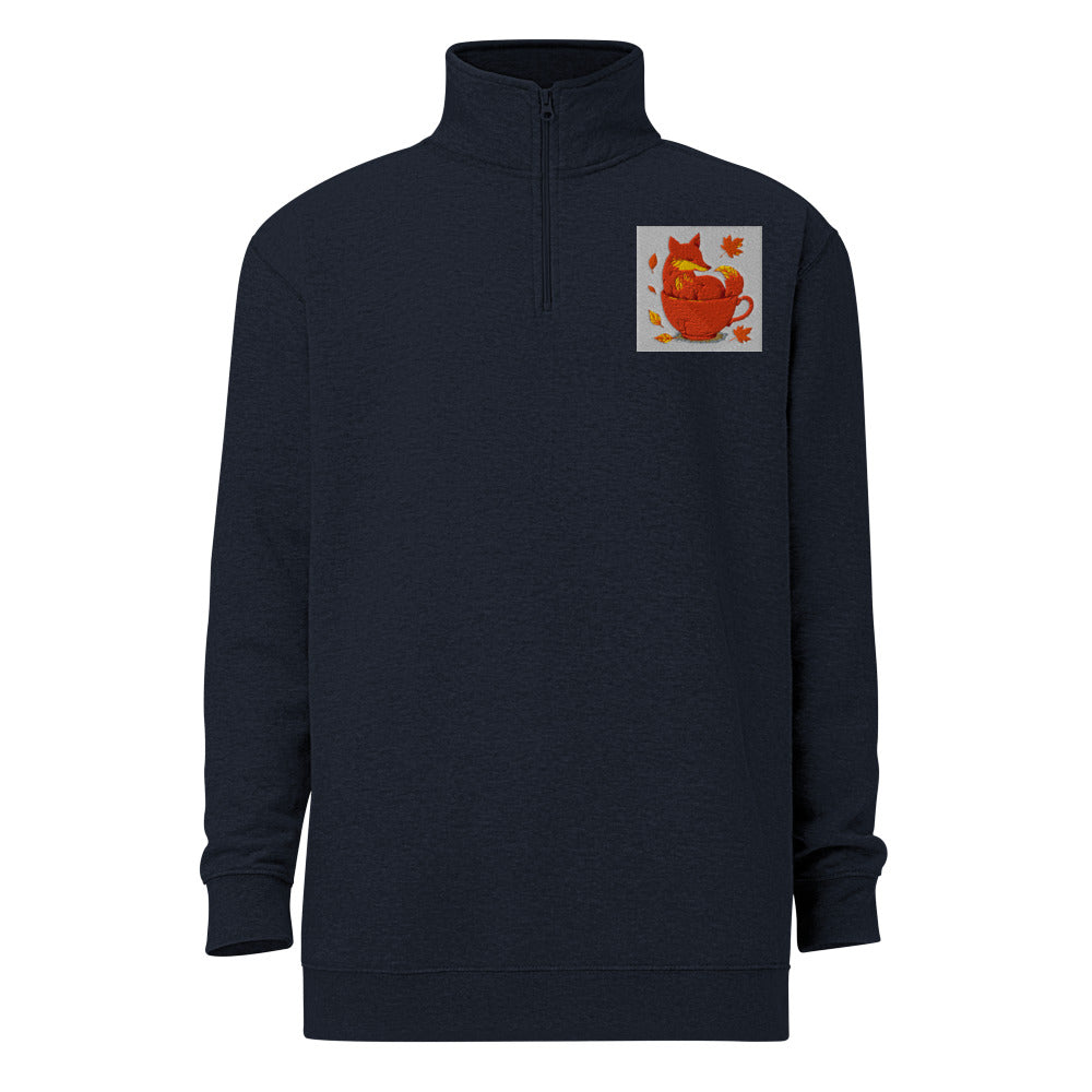 Cozy Autumn Teacup Fox - Navy