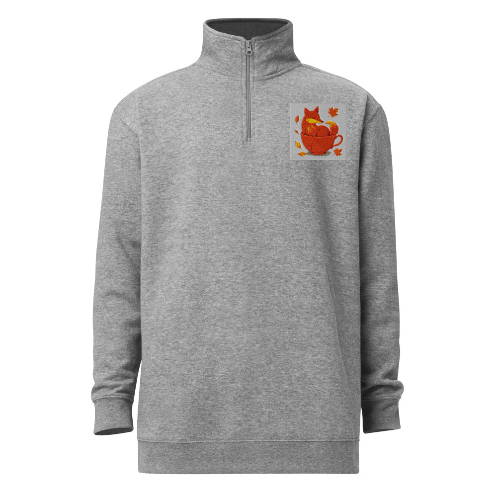 Cozy Autumn Teacup Fox - Carbon Grey