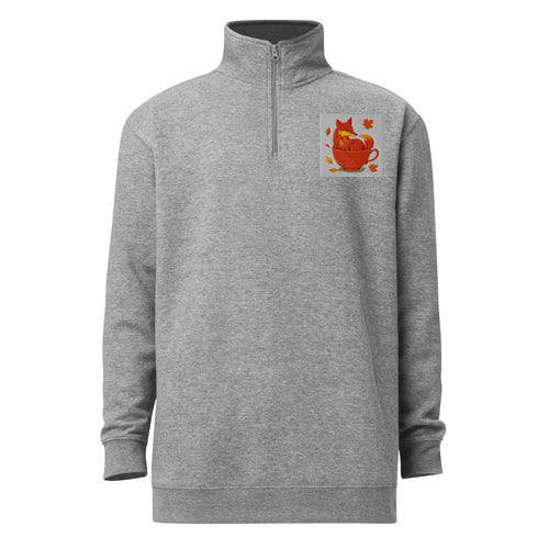Cozy Autumn Teacup Fox - Carbon Grey