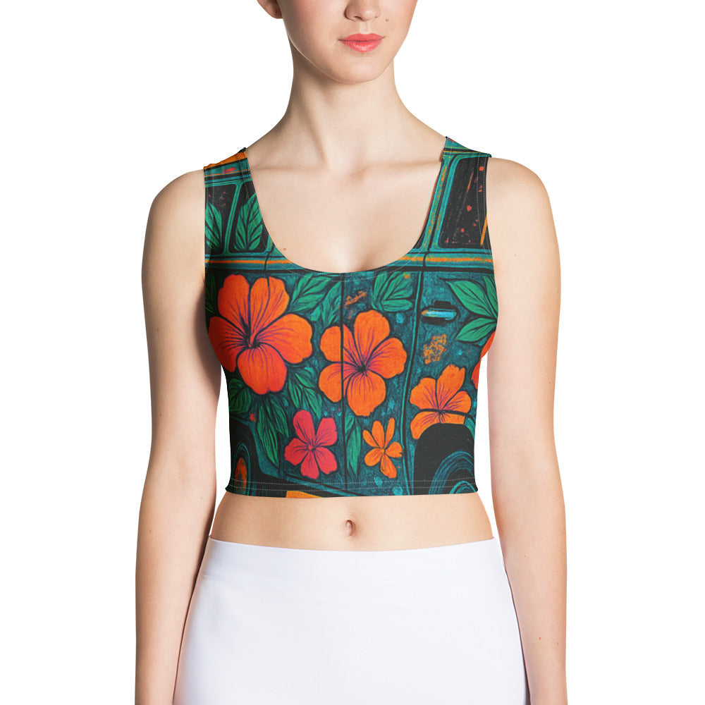 Tropical Bloom Surf Bus - White