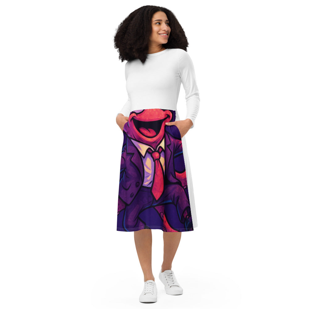 Dapper Octopus Neon Dance - White