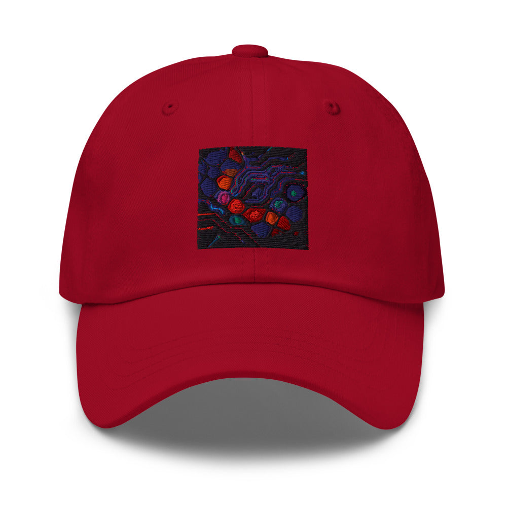Neon Honeycomb Circuitry - Cranberry