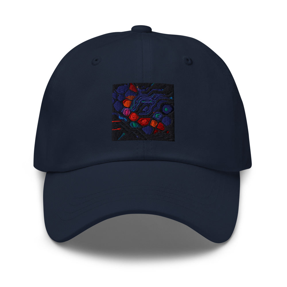 Neon Honeycomb Circuitry - Navy