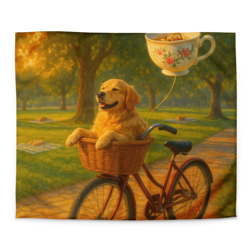 Sunlit Teacup Balloon Ride - White