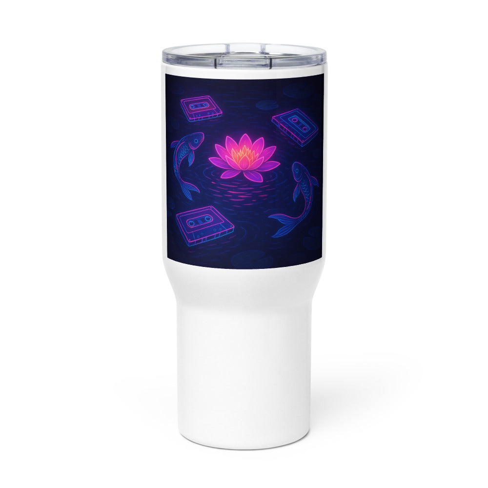 Neon Lotus Koi Dreams - White