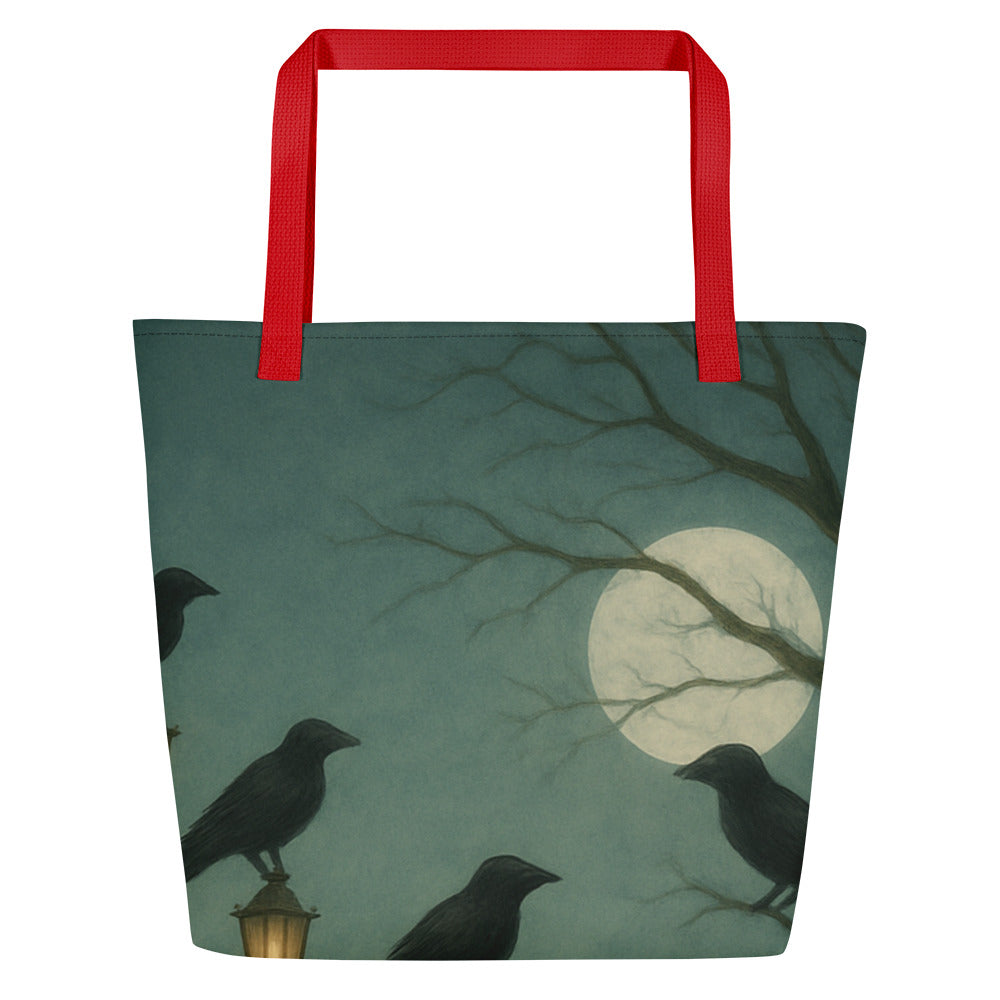 Moonlit Nocturne of Crows - Red