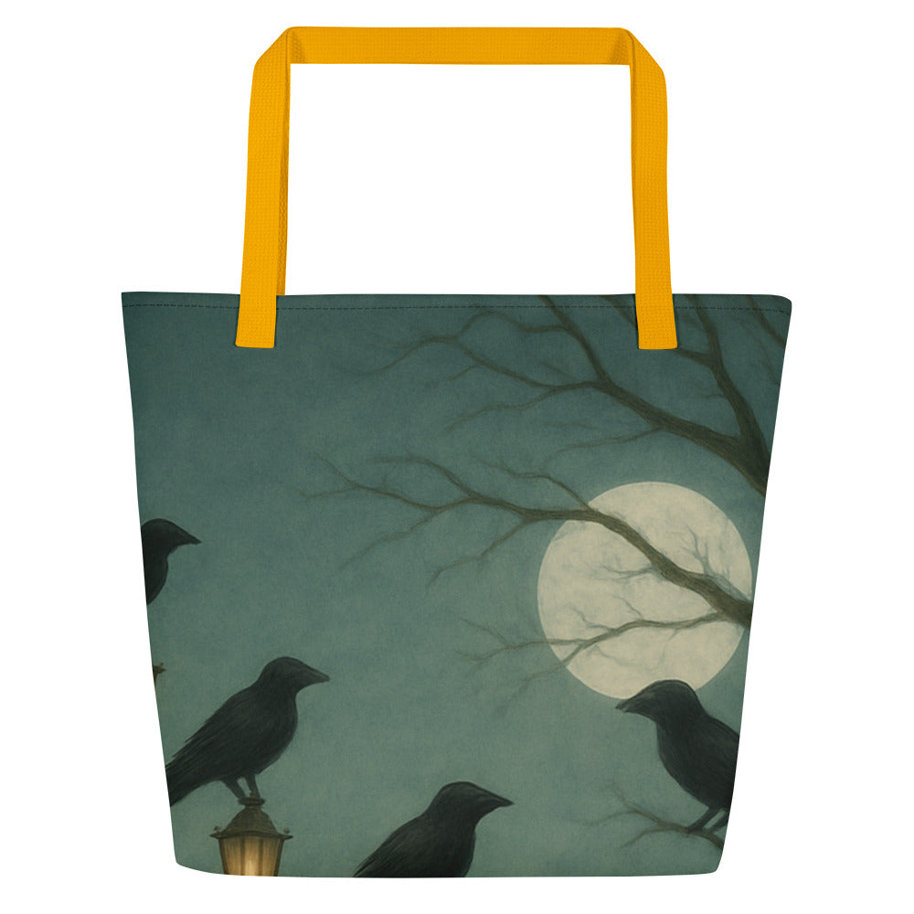 Moonlit Nocturne of Crows - Yellow