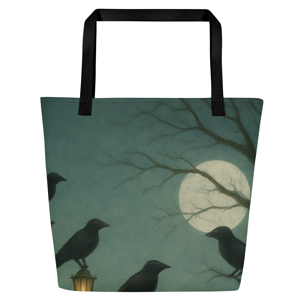 Moonlit Nocturne of Crows - Black