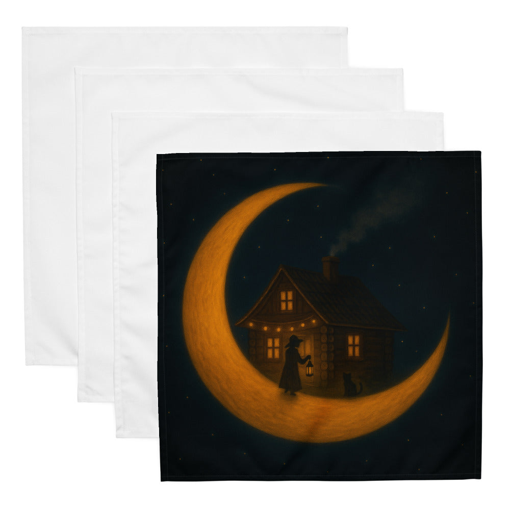 Moonlit Cottage and Porch Cat - View 1