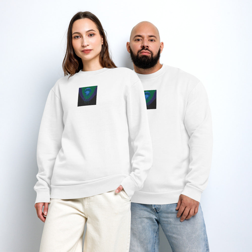 Glowing Geometric Jellyfish - White