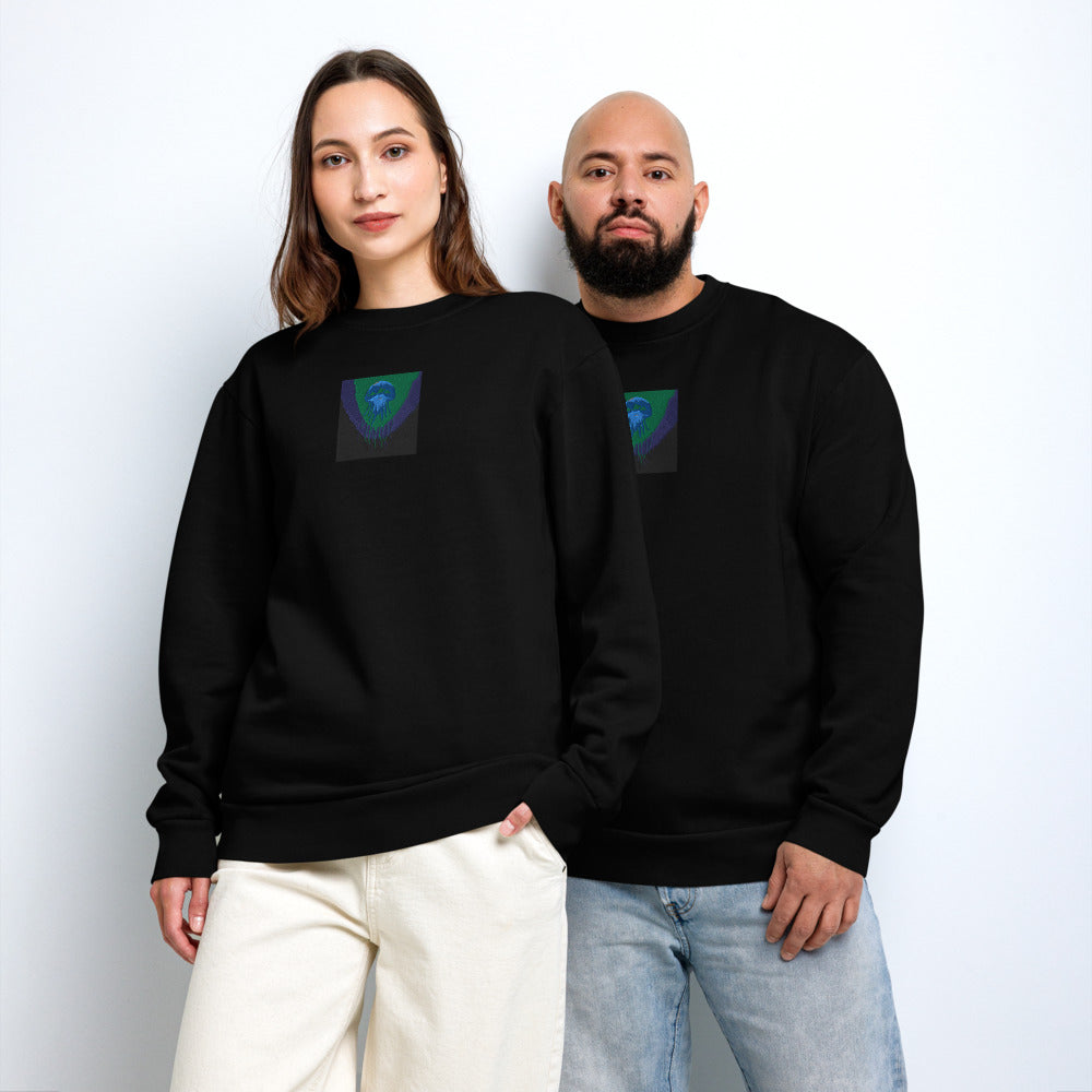 Glowing Geometric Jellyfish - Black