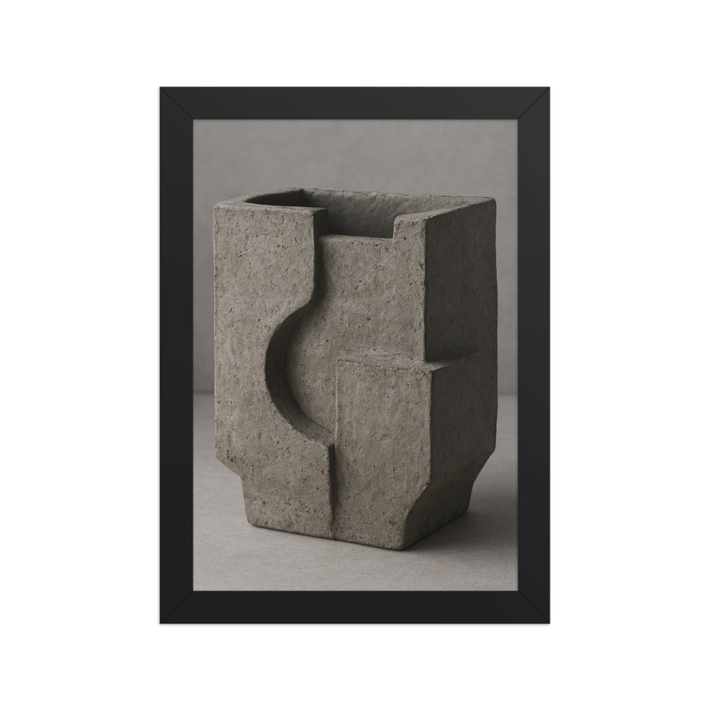Meditative Ash Slab Vase - Black