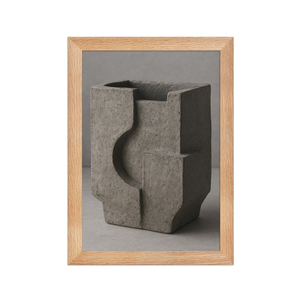 Meditative Ash Slab Vase - Oak