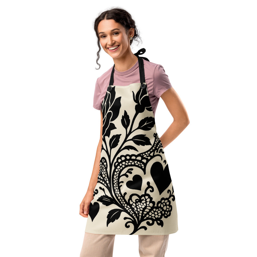 Romantic Rose Lace Stencil - View 1