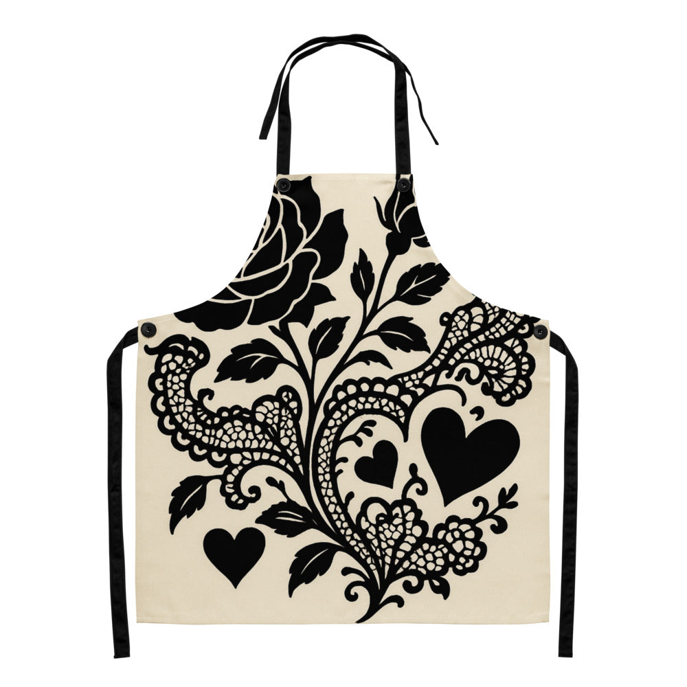 Romantic Rose Lace Stencil - White