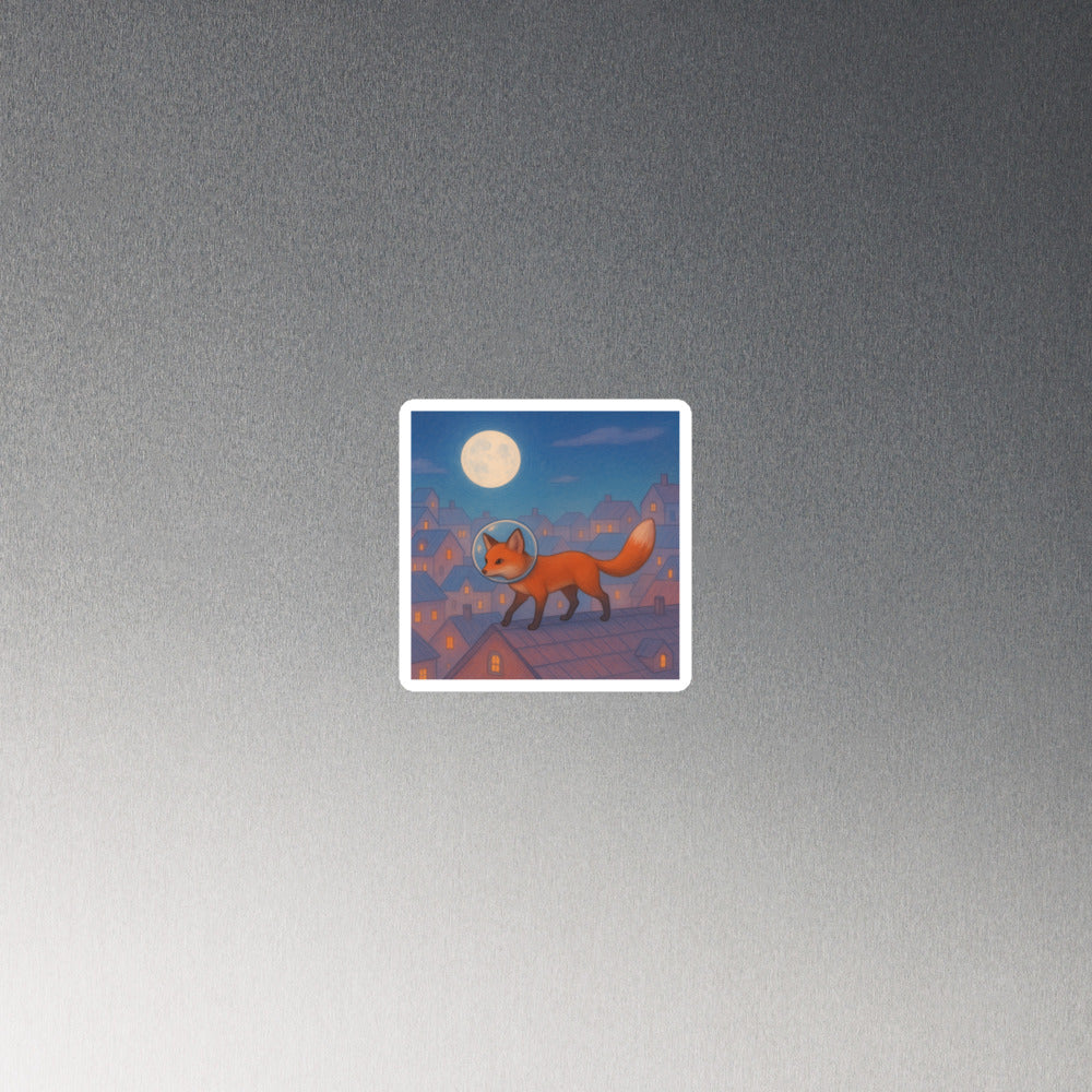 Moonlit Rooftop Fox - View 1