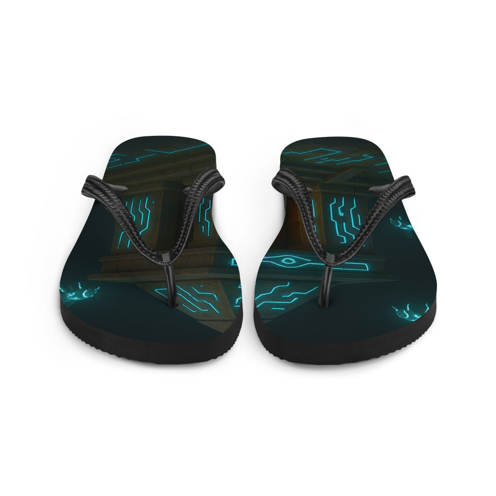 Torchlit Neon Moss Shrine - White