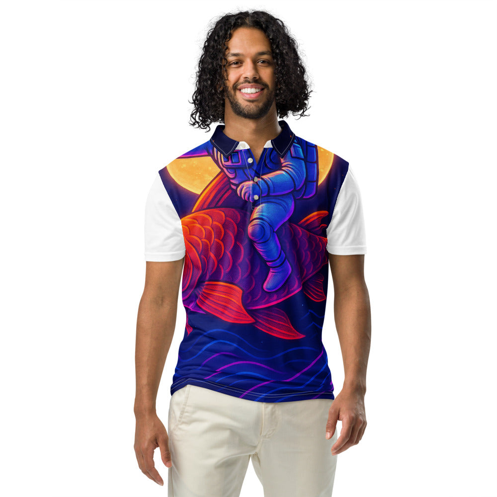 Moonlit Koi Rider - White