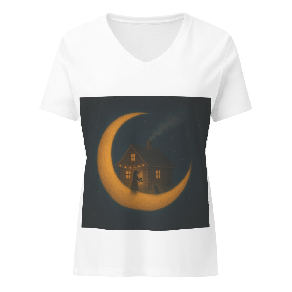 Moonlit Cottage and Porch Cat - Solid White Blend