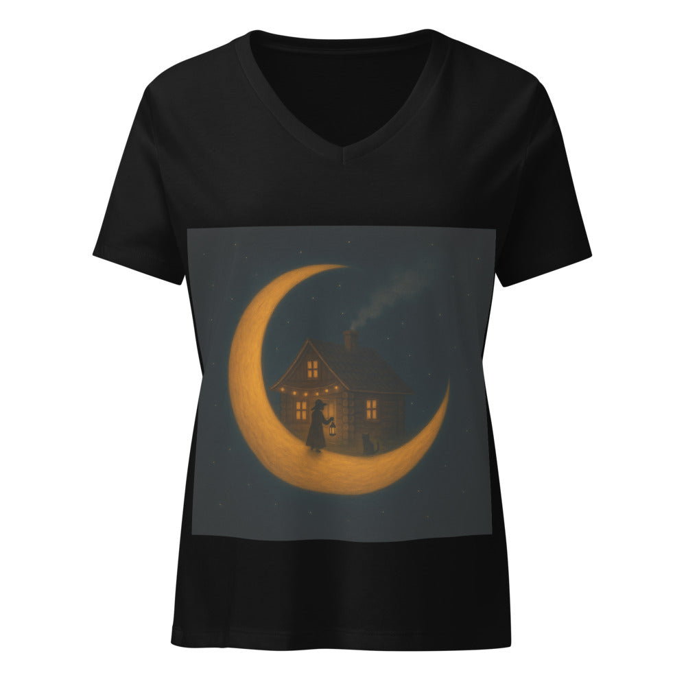 Moonlit Cottage and Porch Cat - Solid Black Blend