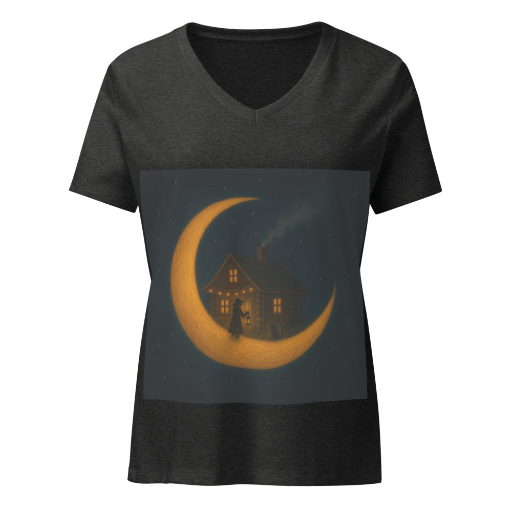 Moonlit Cottage and Porch Cat - Dark Grey Heather